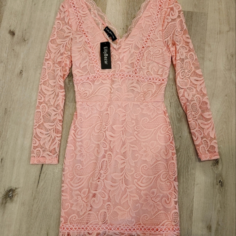 Pink lace dress NWT